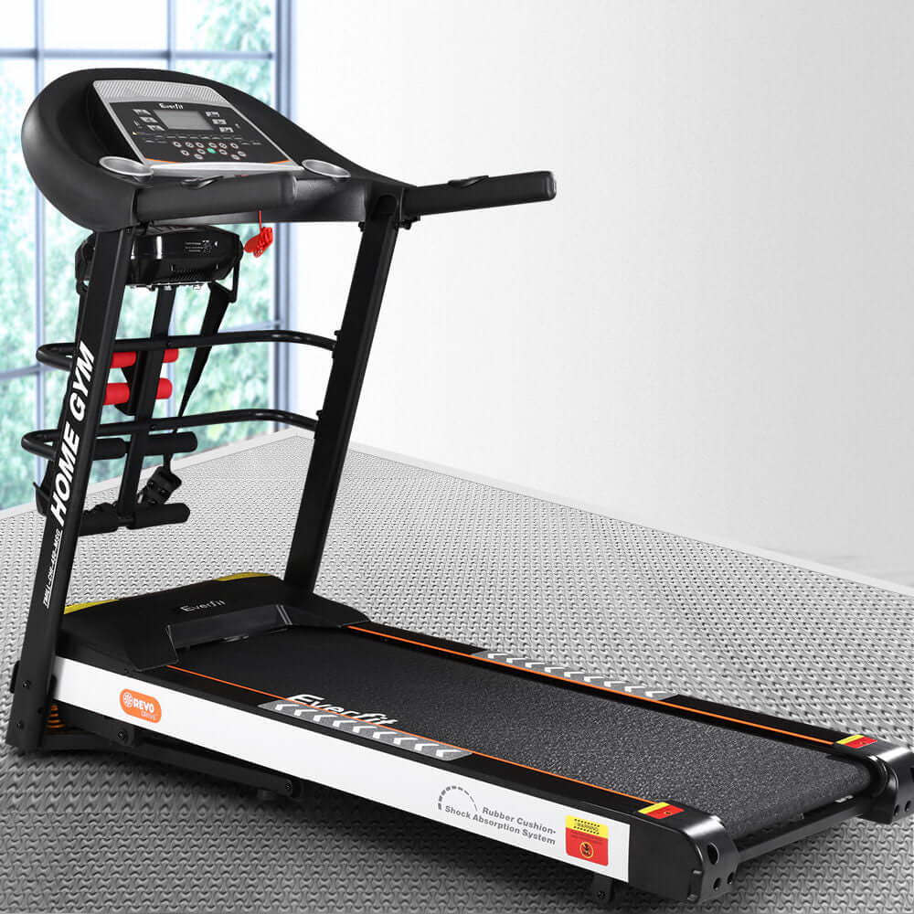 Everfit Electric Treadmill with user-friendly control panel for home gym workouts, offering 12 pre-set training programs.