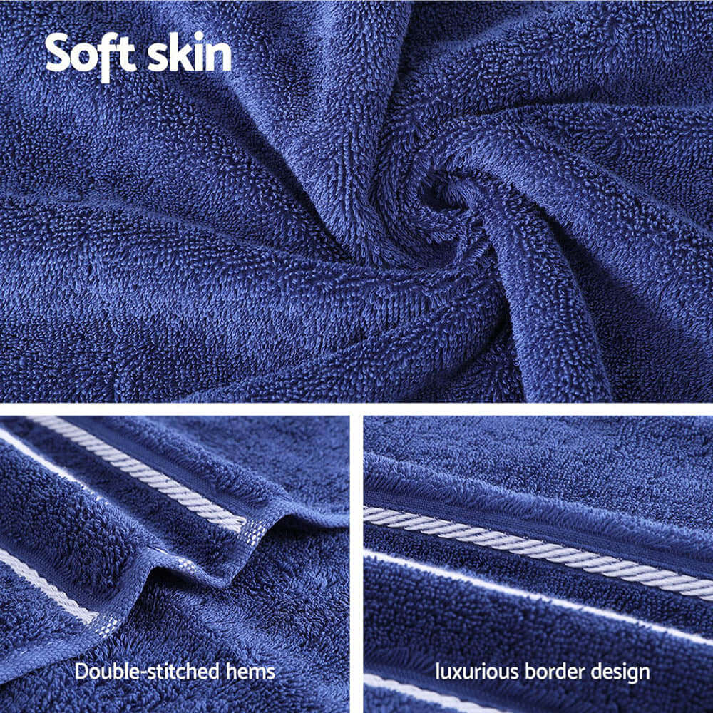 _label_, DSZ Product, feed-cond-new, feed-sl-free shipping, free-shipping, new6 Pack Bath Towels Set Cotton Towel Navy - Premium Home & Garden > Bathroom Accessories > Bath Towels & Robes from Unbranded ! Shop Online Buy Now at S & D's Value Store Family Business Best Customer Service_label_, DSZ Product, feed-cond-new, feed-sl-free shipping, free-shipping, new