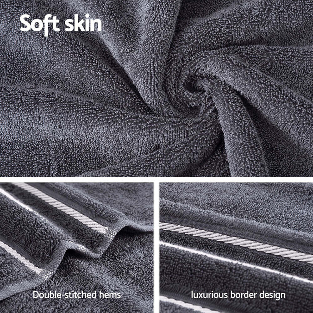 _label_, DSZ Product, feed-cond-new, feed-sl-free shipping, free-shipping, new6 Pack Bath Towels Set Cotton Towel Grey - Premium Home & Garden > Bathroom Accessories > Bath Towels & Robes from Unbranded ! Shop Online Buy Now at S & D's Value Store Family Business Best Customer Service_label_, DSZ Product, feed-cond-new, feed-sl-free shipping, free-shipping, new