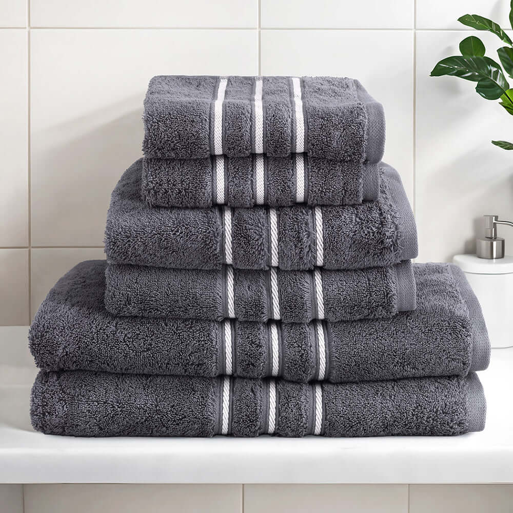 _label_, DSZ Product, feed-cond-new, feed-sl-free shipping, free-shipping, new6 Pack Bath Towels Set Cotton Towel Grey - Premium Home & Garden > Bathroom Accessories > Bath Towels & Robes from Unbranded ! Shop Online Buy Now at S & D's Value Store Family Business Best Customer Service_label_, DSZ Product, feed-cond-new, feed-sl-free shipping, free-shipping, new