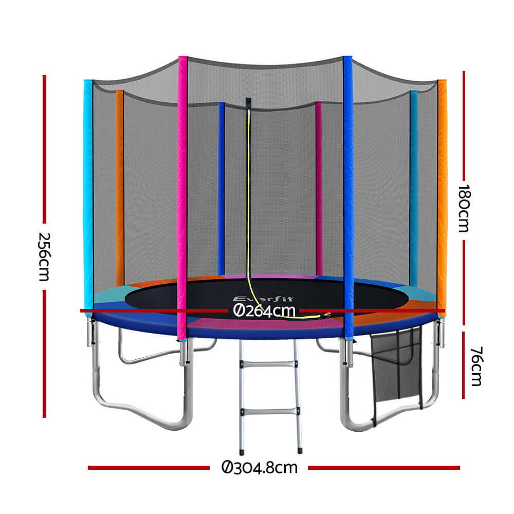 DSZ Product, feed-cond-new, feed-sl-DSZ Freight Payable, newEverfit 10Ft Trampoline For Kids W/ Ladder Enclosure Safety Net Pad Gift Round - Premium Sports & Fitness > Trampolines > Trampolines & Accessories from Everfit ! Shop Online Buy Now at S & D's Value Store Family Business Best Customer ServiceDSZ Product, feed-cond-new, feed-sl-DSZ Freight Payable, new