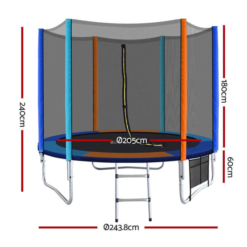 DSZ Product, feed-cond-new, feed-sl-DSZ Freight Payable, newEverfit 8Ft Trampoline For Kids W/ Ladder Enclosure Safety Net Pad Gift Round - Premium Sports & Fitness > Trampolines > Trampolines & Accessories from Everfit ! Shop Online Buy Now at S & D's Value Store Family Business Best Customer ServiceDSZ Product, feed-cond-new, feed-sl-DSZ Freight Payable, new