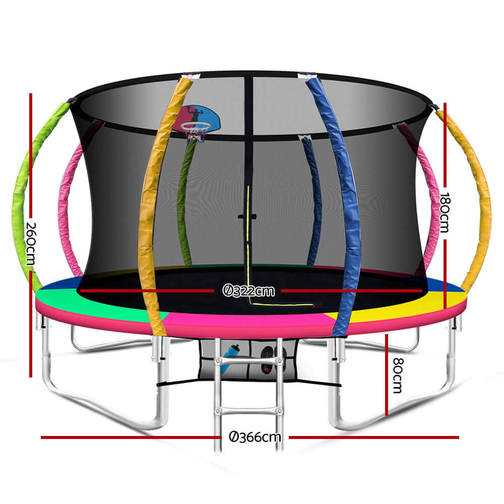 DSZ Product, feed-cond-new, feed-sl-DSZ Freight Payable, newEverfit 12Ft Trampoline For Kids W/ Ladder Enclosure Safety Net Rebounder Colors - Premium Sports & Fitness > Trampolines > Trampolines & Accessories from Everfit ! Shop Online Buy Now at S & D's Value Store Family Business Best Customer ServiceDSZ Product, feed-cond-new, feed-sl-DSZ Freight Payable, new