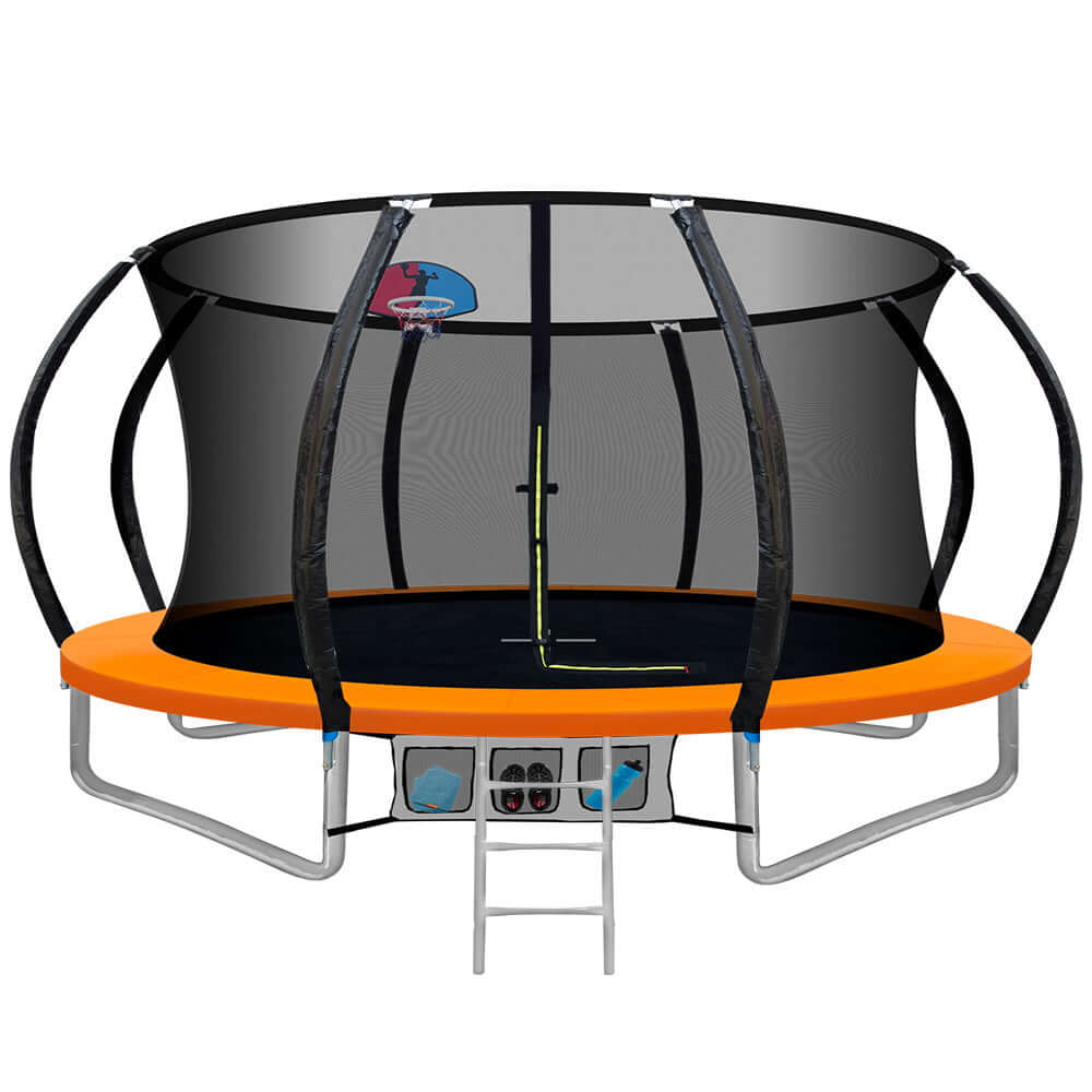 DSZ Product, feed-cond-new, feed-sl-DSZ Freight Payable, newEverfit 12Ft Trampoline For Kids W/ Ladder Enclosure Safety Net Rebounder Orange - Premium Sports & Fitness > Trampolines > Trampolines & Accessories from Everfit ! Shop Online Buy Now at S & D's Value Store Family Business Best Customer ServiceDSZ Product, feed-cond-new, feed-sl-DSZ Freight Payable, new