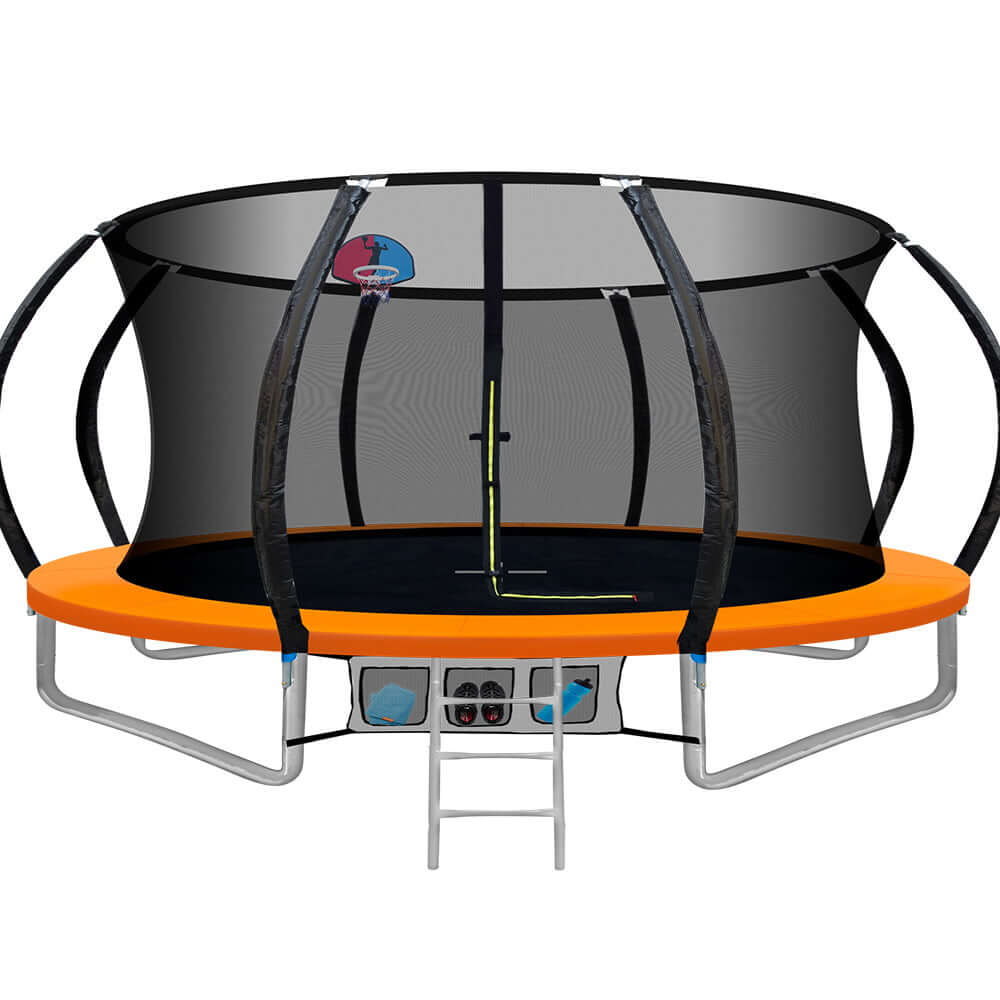 DSZ Product, feed-cond-new, feed-sl-DSZ Freight Payable, newEverfit 14Ft Trampoline For Kids W/ Ladder Enclosure Safety Net Rebounder Orange - Premium Sports & Fitness > Trampolines > Trampolines & Accessories from Everfit ! Shop Online Buy Now at S & D's Value Store Family Business Best Customer ServiceDSZ Product, feed-cond-new, feed-sl-DSZ Freight Payable, new