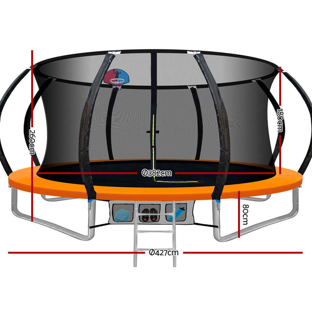 DSZ Product, feed-cond-new, feed-sl-DSZ Freight Payable, newEverfit 14Ft Trampoline For Kids W/ Ladder Enclosure Safety Net Rebounder Orange - Premium Sports & Fitness > Trampolines > Trampolines & Accessories from Everfit ! Shop Online Buy Now at S & D's Value Store Family Business Best Customer ServiceDSZ Product, feed-cond-new, feed-sl-DSZ Freight Payable, new