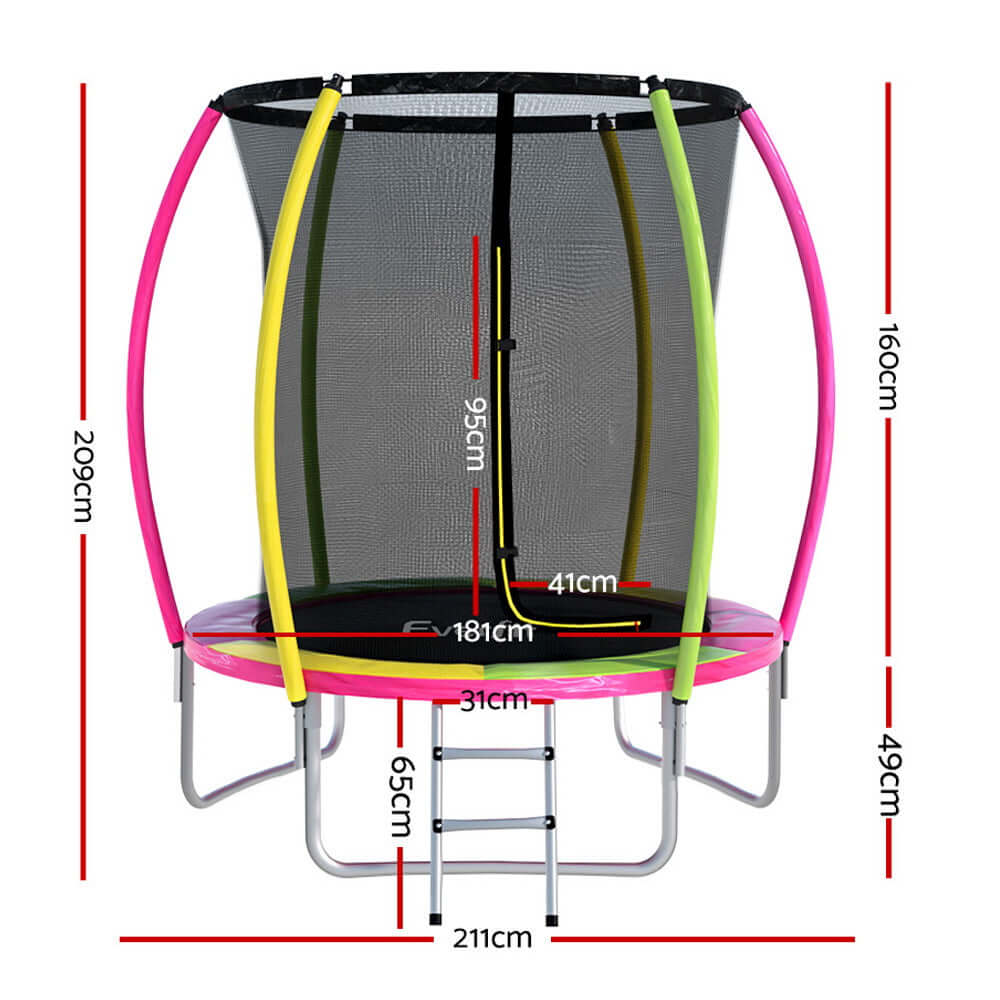 DSZ Product, feed-cond-new, feed-sl-DSZ Freight Payable, newEverfit 6Ft Trampoline For Kids W/ Ladder Enclosure Safety Net Rebounder Colors - Premium Sports & Fitness > Trampolines > Trampolines & Accessories from Everfit ! Shop Online Buy Now at S & D's Value Store Family Business Best Customer ServiceDSZ Product, feed-cond-new, feed-sl-DSZ Freight Payable, new