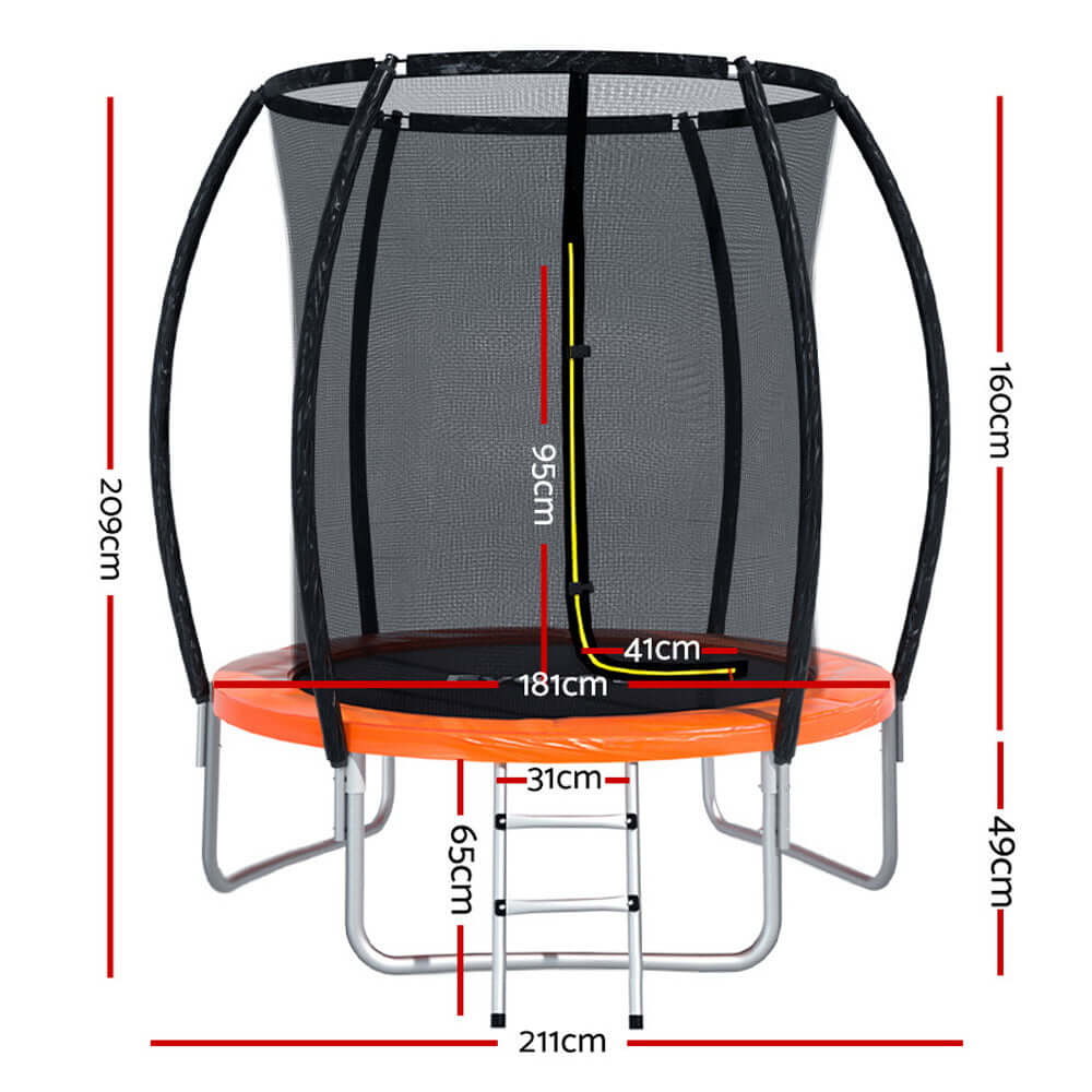 DSZ Product, feed-cond-new, feed-sl-DSZ Freight Payable, newEverfit 6Ft Trampoline For Kids W/ Ladder Enclosure Safety Net Rebounder Orange - Premium Sports & Fitness > Trampolines > Trampolines & Accessories from Everfit ! Shop Online Buy Now at S & D's Value Store Family Business Best Customer ServiceDSZ Product, feed-cond-new, feed-sl-DSZ Freight Payable, new