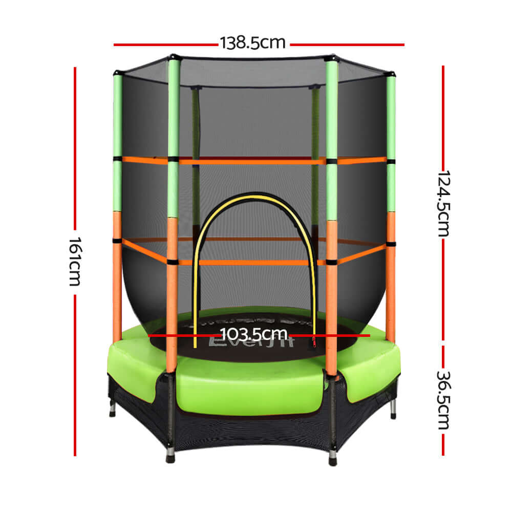 _label_, DSZ Product, feed-cond-new, feed-sl-free shipping, free-shipping, newEverfit 4.5Ft Trampoline For Kids W/ Enclosure Safety Net Rebounder Gift Green - Premium Sports & Fitness > Trampolines > Trampolines & Accessories from Everfit ! Shop Online Buy Now at S & D's Value Store Family Business Best Customer Service_label_, DSZ Product, feed-cond-new, feed-sl-free shipping, free-shipping, new