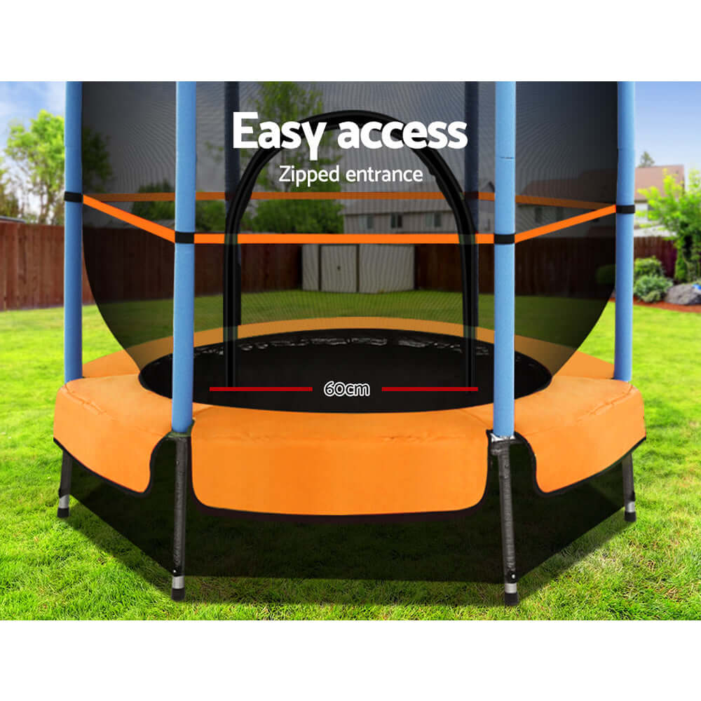 _label_, DSZ Product, feed-cond-new, feed-sl-free shipping, free-shipping, newEverfit 4.5Ft Trampoline For Kids W/ Enclosure Safety Net Rebounder Gift Orange - Premium Sports & Fitness > Trampolines > Trampolines & Accessories from Everfit ! Shop Online Buy Now at S & D's Value Store Family Business Best Customer Service_label_, DSZ Product, feed-cond-new, feed-sl-free shipping, free-shipping, new