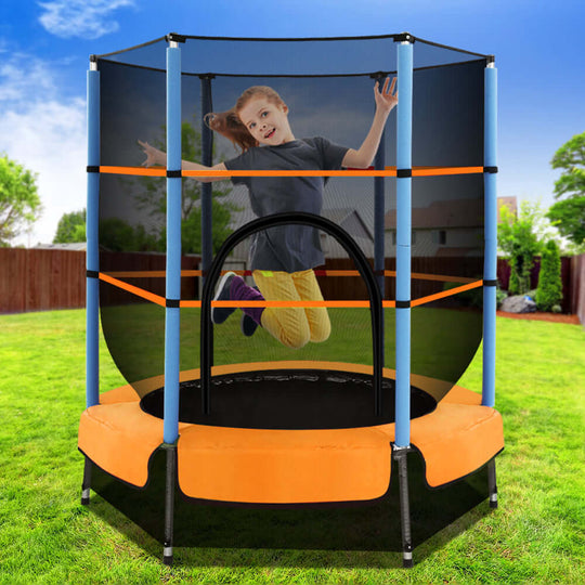 _label_, DSZ Product, feed-cond-new, feed-sl-free shipping, free-shipping, newEverfit 4.5Ft Trampoline For Kids W/ Enclosure Safety Net Rebounder Gift Orange - Premium Sports & Fitness > Trampolines > Trampolines & Accessories from Everfit ! Shop Online Buy Now at S & D's Value Store Family Business Best Customer Service_label_, DSZ Product, feed-cond-new, feed-sl-free shipping, free-shipping, new