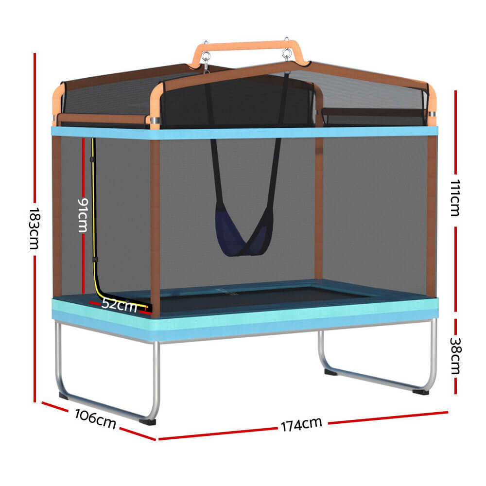 DSZ Product, feed-cond-new, feed-sl-DSZ Freight Payable, newEverfit 6Ft Trampoline For Kids W/ Enclosure Safety Net Swing Rectangle Orange - Premium Sports & Fitness > Trampolines > Trampolines & Accessories from Everfit ! Shop Online Buy Now at S & D's Value Store Family Business Best Customer ServiceDSZ Product, feed-cond-new, feed-sl-DSZ Freight Payable, new