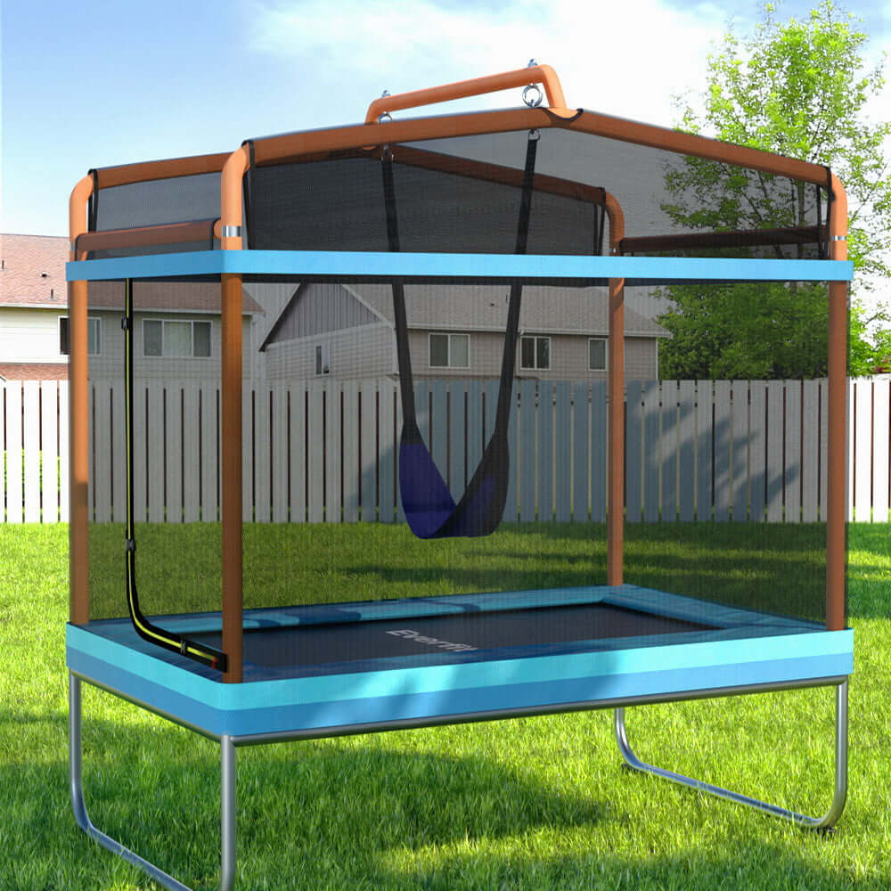 DSZ Product, feed-cond-new, feed-sl-DSZ Freight Payable, newEverfit 6Ft Trampoline For Kids W/ Enclosure Safety Net Swing Rectangle Orange - Premium Sports & Fitness > Trampolines > Trampolines & Accessories from Everfit ! Shop Online Buy Now at S & D's Value Store Family Business Best Customer ServiceDSZ Product, feed-cond-new, feed-sl-DSZ Freight Payable, new