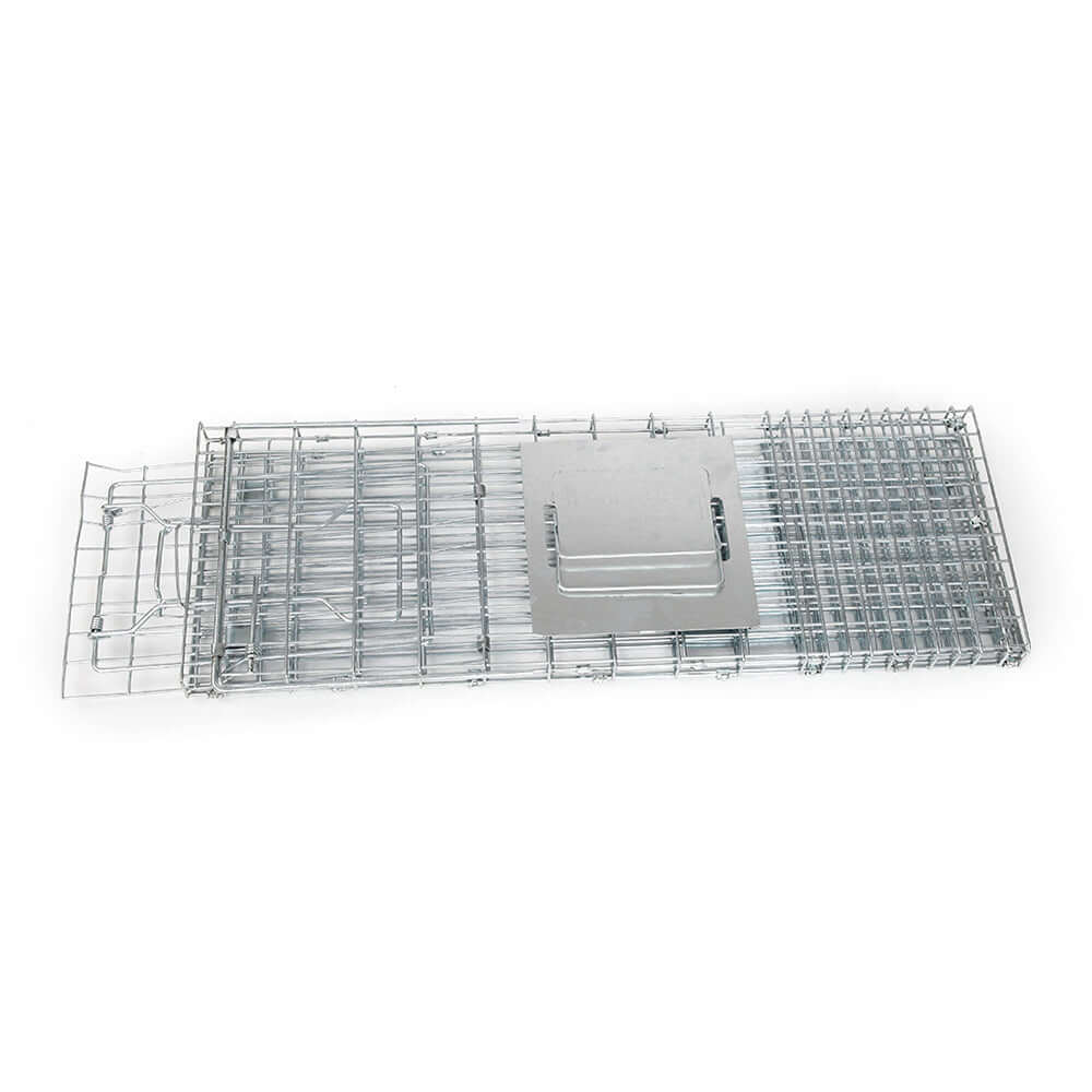 Gardeon humane animal trap cage, 150x50cm, made from durable galvanised iron wire, safe for capturing possums.