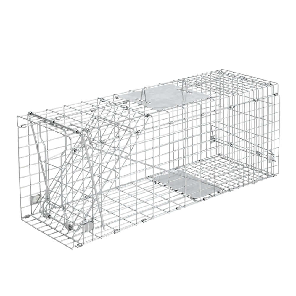 Gardeon humane animal trap cage, 94x34cm, made from quality galvanised iron, affordable and durable for DIY pest control.