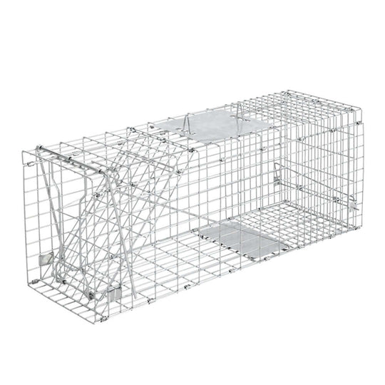 Gardeon humane animal trap cage, 94x34cm, made from quality galvanised iron, affordable and durable for DIY pest control.