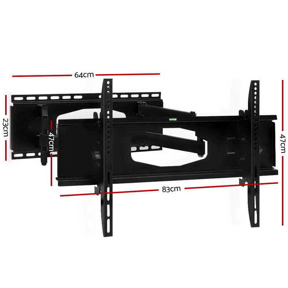 Artiss TV wall mount bracket showing dimensions, suitable for 32" to 80" TVs, robust design for DIY installation.