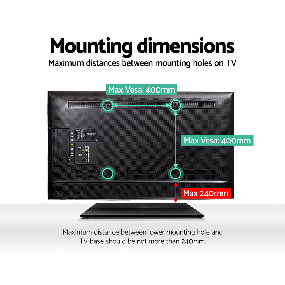 حامل تثبيت Artiss TV Stand Mount لشاشة LED LCD مقاس 32-55 بوصة وسطح المكتب والبلازما