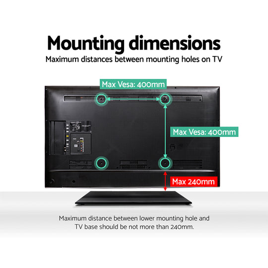 حامل تثبيت Artiss TV Stand Mount لشاشة LED LCD مقاس 32-55 بوصة وسطح المكتب والبلازما