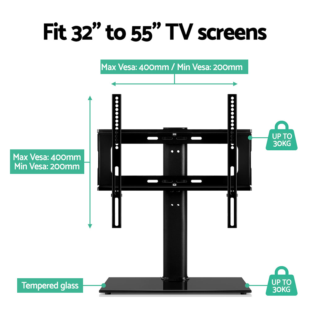 حامل تثبيت Artiss TV Stand Mount لشاشة LED LCD مقاس 32-55 بوصة وسطح المكتب والبلازما