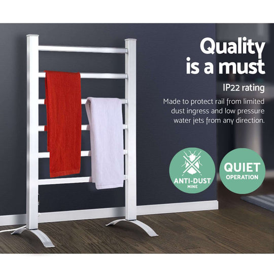 _label_, DSZ Product, feed-cond-new, feed-sl-free shipping, free-shipping, newDevanti Electric Heated Towel Rail Rack 6 Bars With Timer Clothes Dry Warmer - Premium Home & Garden > Laundry & Cleaning > Drying Racks & Hangers from Devanti ! Shop Online Buy Now at S & D's Value Store Family Business Best Customer Service_label_, DSZ Product, feed-cond-new, feed-sl-free shipping, free-shipping, new