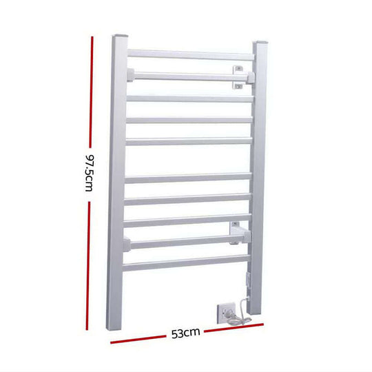 _label_, DSZ Product, feed-cond-new, feed-sl-free shipping, free-shipping, newDevanti Electric Heated Towel Rail Rack 10 Bars Freestanding Clothes Dry Warmer - Premium Home & Garden > Laundry & Cleaning > Drying Racks & Hangers from Devanti ! Shop Online Buy Now at S & D's Value Store Family Business Best Customer Service_label_, DSZ Product, feed-cond-new, feed-sl-free shipping, free-shipping, new