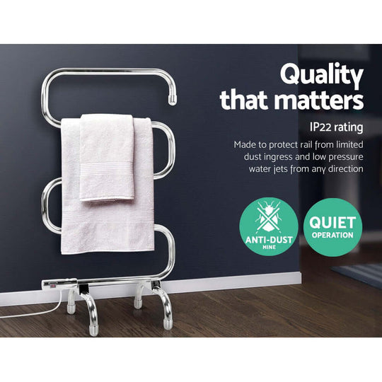 _label_, DSZ Product, feed-cond-new, feed-sl-free shipping, free-shipping, newDevanti Electric Heated Towel Rail Rack 5 Bars Freestanding Clothes Dry Warmer - Premium Home & Garden > Laundry & Cleaning > Drying Racks & Hangers from Devanti ! Shop Online Buy Now at S & D's Value Store Family Business Best Customer Service_label_, DSZ Product, feed-cond-new, feed-sl-free shipping, free-shipping, new