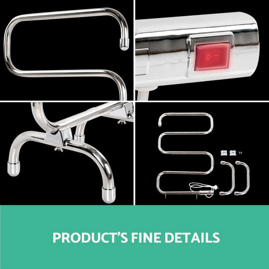 _label_, DSZ Product, feed-cond-new, feed-sl-free shipping, free-shipping, newDevanti Electric Heated Towel Rail Rack 5 Bars Freestanding Clothes Dry Warmer - Premium Home & Garden > Laundry & Cleaning > Drying Racks & Hangers from Devanti ! Shop Online Buy Now at S & D's Value Store Family Business Best Customer Service_label_, DSZ Product, feed-cond-new, feed-sl-free shipping, free-shipping, new