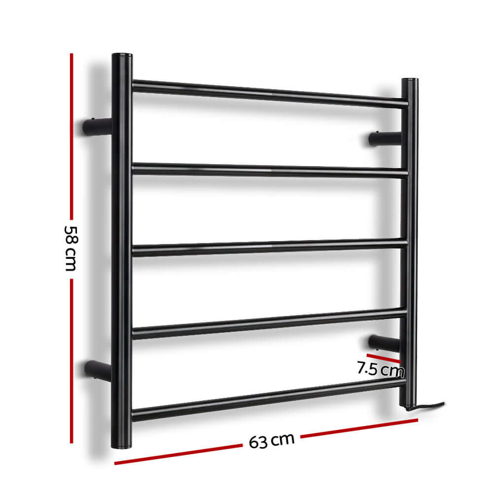 _label_, DSZ Product, feed-cond-new, feed-sl-free shipping, free-shipping, newDevanti Electric Heated Towel Rail Rack 5 Bars Wall Mounted Clothes Dry Warmer - Premium Home & Garden > Laundry & Cleaning > Drying Racks & Hangers from Devanti ! Shop Online Buy Now at S & D's Value Store Family Business Best Customer Service_label_, DSZ Product, feed-cond-new, feed-sl-free shipping, free-shipping, new