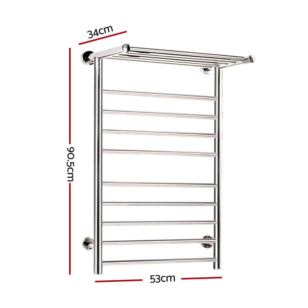 _label_, DSZ Product, feed-cond-new, feed-sl-free shipping, free-shipping, newDevanti Electric Heated Towel Rail Rack 14 Bars Wall Mounted Clothes Dry Warmer - Premium Home & Garden > Laundry & Cleaning > Drying Racks & Hangers from Devanti ! Shop Online Buy Now at S & D's Value Store Family Business Best Customer Service_label_, DSZ Product, feed-cond-new, feed-sl-free shipping, free-shipping, new