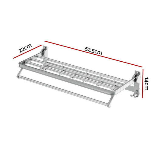 _label_, DSZ Product, feed-cond-new, feed-sl-free shipping, free-shipping, newTowel Rail Rack Holder 4 Bars Wall Mounted Aluminium Foldable Hanging Hook - Premium Home & Garden > Bathroom Accessories > Towel Racks & Holders from Devanti ! Shop Online Buy Now at S & D's Value Store Family Business Best Customer Service_label_, DSZ Product, feed-cond-new, feed-sl-free shipping, free-shipping, new