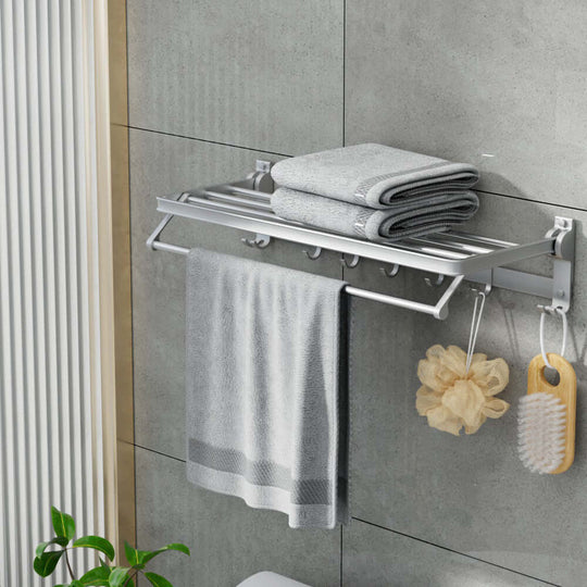 _label_, DSZ Product, feed-cond-new, feed-sl-free shipping, free-shipping, newTowel Rail Rack Holder 4 Bars Wall Mounted Aluminium Foldable Hanging Hook - Premium Home & Garden > Bathroom Accessories > Towel Racks & Holders from Devanti ! Shop Online Buy Now at S & D's Value Store Family Business Best Customer Service_label_, DSZ Product, feed-cond-new, feed-sl-free shipping, free-shipping, new