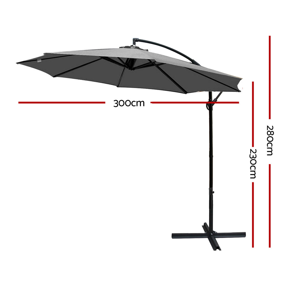 DSZ Product, feed-cond-new, feed-sl-DSZ Freight Payable, newInstahut 3M Outdoor Umbrella Cantilever Beach Garden Patio Charcoal - Premium Furniture > Outdoor > Outdoor Sofas & Lounge Sets from Instahut ! Shop Online Buy Now at S & D's Value Store Family Business Best Customer ServiceDSZ Product, feed-cond-new, feed-sl-DSZ Freight Payable, new