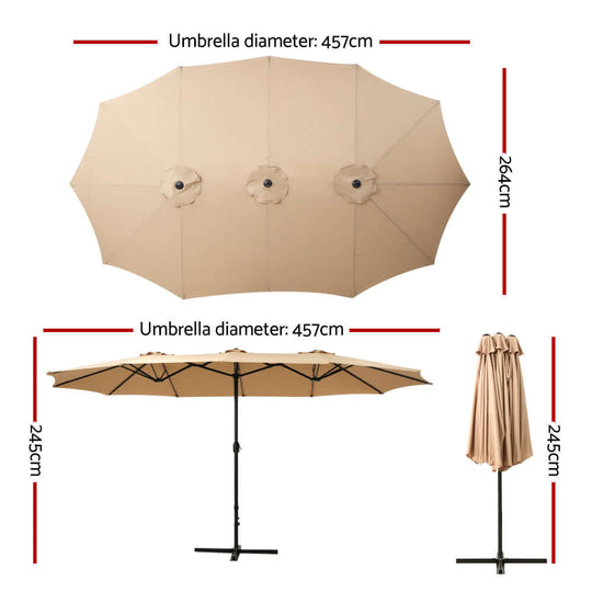 DSZ Product, feed-cond-new, feed-sl-DSZ Freight Payable, newInstahut 4.57M Outdoor Umbrella Beach Pole Garden Tilt Beige - Premium Home & Garden > Shading > Umbrellas & Sunshades from Instahut ! Shop Online Buy Now at S & D's Value Store Family Business Best Customer ServiceDSZ Product, feed-cond-new, feed-sl-DSZ Freight Payable, new