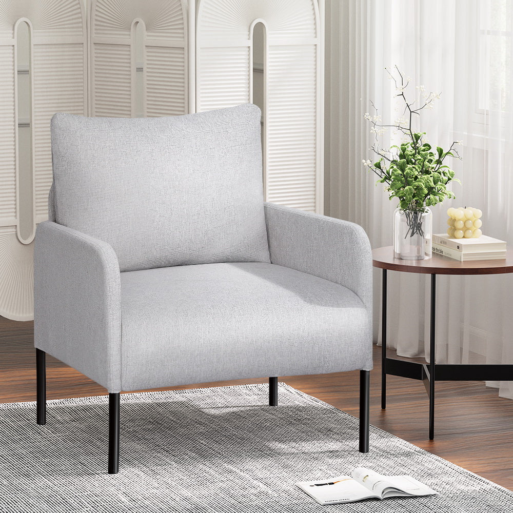 DSZ Product, feed-cond-new, feed-sl-DSZ Freight Payable, newArtiss Armchair Accent Chair Pillow Fabric Grey - Premium Furniture > Bar Stools & Chairs > Arm Chairs & Recliners from Artiss ! Shop Online Buy Now at S & D's Value Store Family Business Best Customer ServiceDSZ Product, feed-cond-new, feed-sl-DSZ Freight Payable, new