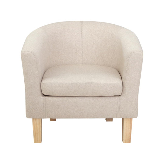 DSZ Product, feed-cond-new, feed-sl-DSZ Freight Payable, newArtiss Armchair Lounge Chair Tub Accent Armchairs Fabric Sofa Chairs Beige - Premium Furniture > Bar Stools & Chairs > Arm Chairs & Recliners from Artiss ! Shop Online Buy Now at S & D's Value Store Family Business Best Customer ServiceDSZ Product, feed-cond-new, feed-sl-DSZ Freight Payable, new