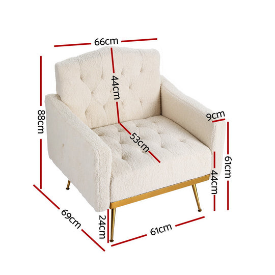 DSZ Product, feed-cond-new, feed-sl-DSZ Freight Payable, newArtiss Armchair Boucle Beige Nicole - Premium Furniture > Bar Stools & Chairs > Arm Chairs & Recliners from Artiss ! Shop Online Buy Now at S & D's Value Store Family Business Best Customer ServiceDSZ Product, feed-cond-new, feed-sl-DSZ Freight Payable, new