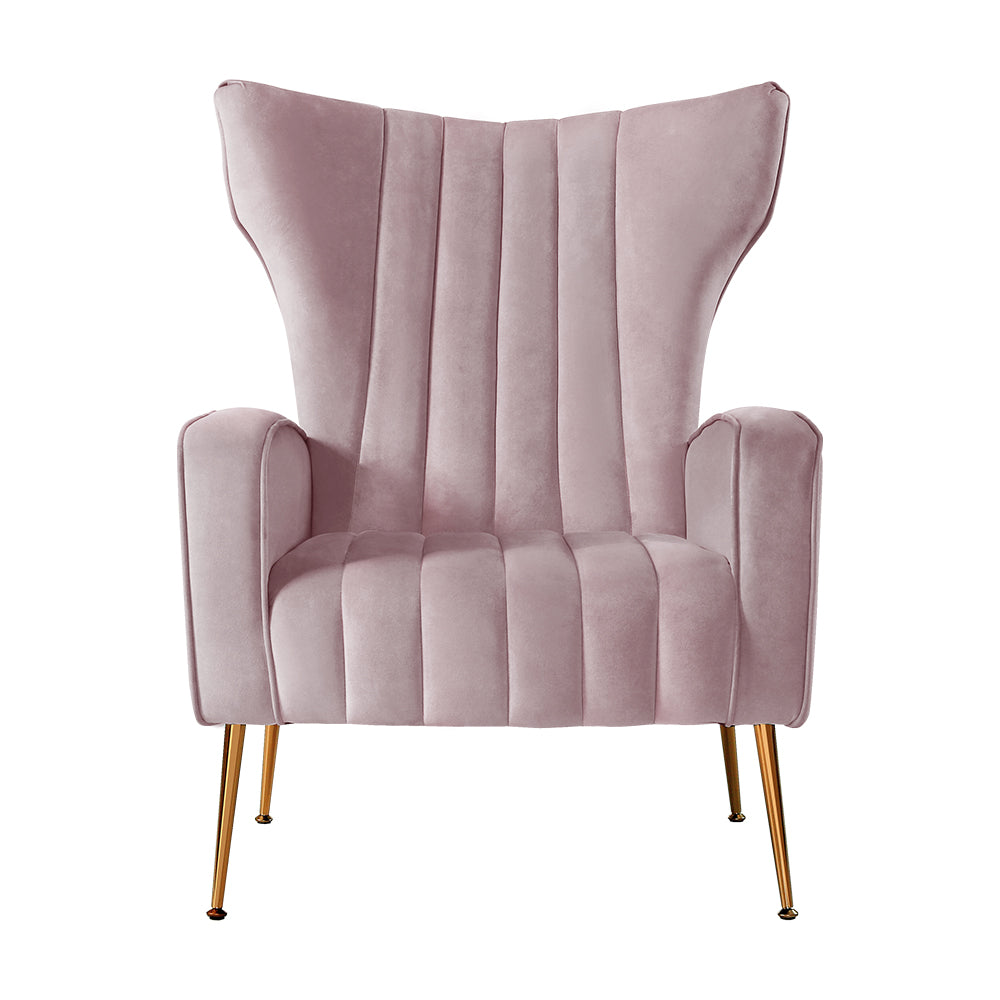 DSZ Product, feed-cond-new, feed-sl-DSZ Freight Payable, newArtiss Armchair Pink Velvet Kate - Premium Furniture > Bar Stools & Chairs > Arm Chairs & Recliners from Artiss ! Shop Online Buy Now at S & D's Value Store Family Business Best Customer ServiceDSZ Product, feed-cond-new, feed-sl-DSZ Freight Payable, new