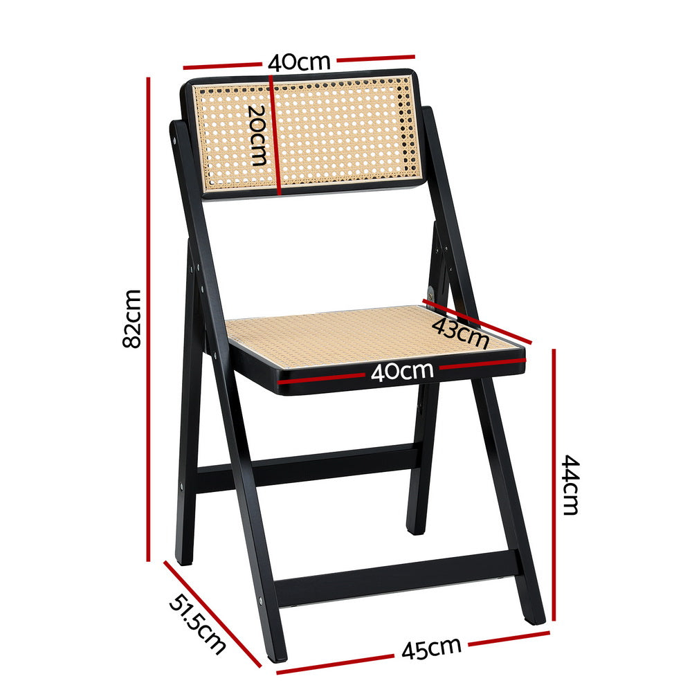 _label_, DSZ Product, feed-cond-new, feed-sl-free shipping, free-shipping, newArtiss Dining Chair Wooden Rattan Foldable Black - Premium Furniture > Dining > Kitchen & Dining Chairs from Artiss ! Shop Online Buy Now at S & D's Value Store Family Business Best Customer Service_label_, DSZ Product, feed-cond-new, feed-sl-free shipping, free-shipping, new