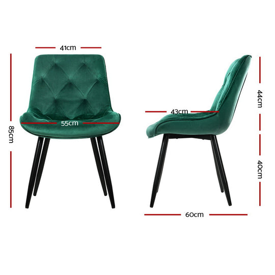 DSZ Product, feed-cond-new, feed-sl-DSZ Freight Payable, newArtiss Dining Chairs Set Of 2 Velvet Diamond Tufted Green - Premium Furniture > Dining > Dining Set from Artiss ! Shop Online Buy Now at S & D's Value Store Family Business Best Customer ServiceDSZ Product, feed-cond-new, feed-sl-DSZ Freight Payable, new