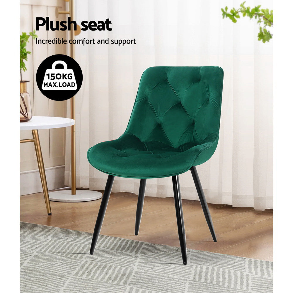 DSZ Product, feed-cond-new, feed-sl-DSZ Freight Payable, newArtiss Dining Chairs Set Of 2 Velvet Diamond Tufted Green - Premium Furniture > Dining > Dining Set from Artiss ! Shop Online Buy Now at S & D's Value Store Family Business Best Customer ServiceDSZ Product, feed-cond-new, feed-sl-DSZ Freight Payable, new