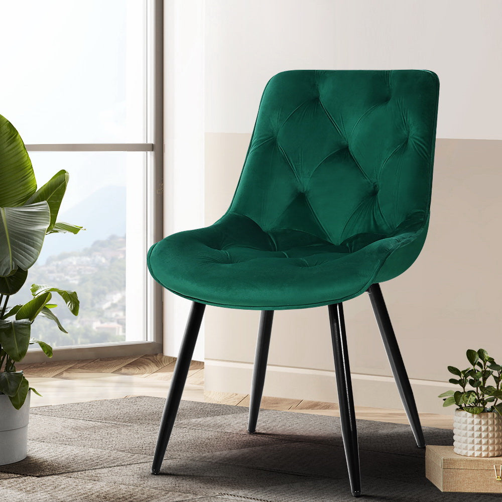 DSZ Product, feed-cond-new, feed-sl-DSZ Freight Payable, newArtiss Dining Chairs Set Of 2 Velvet Diamond Tufted Green - Premium Furniture > Dining > Dining Set from Artiss ! Shop Online Buy Now at S & D's Value Store Family Business Best Customer ServiceDSZ Product, feed-cond-new, feed-sl-DSZ Freight Payable, new