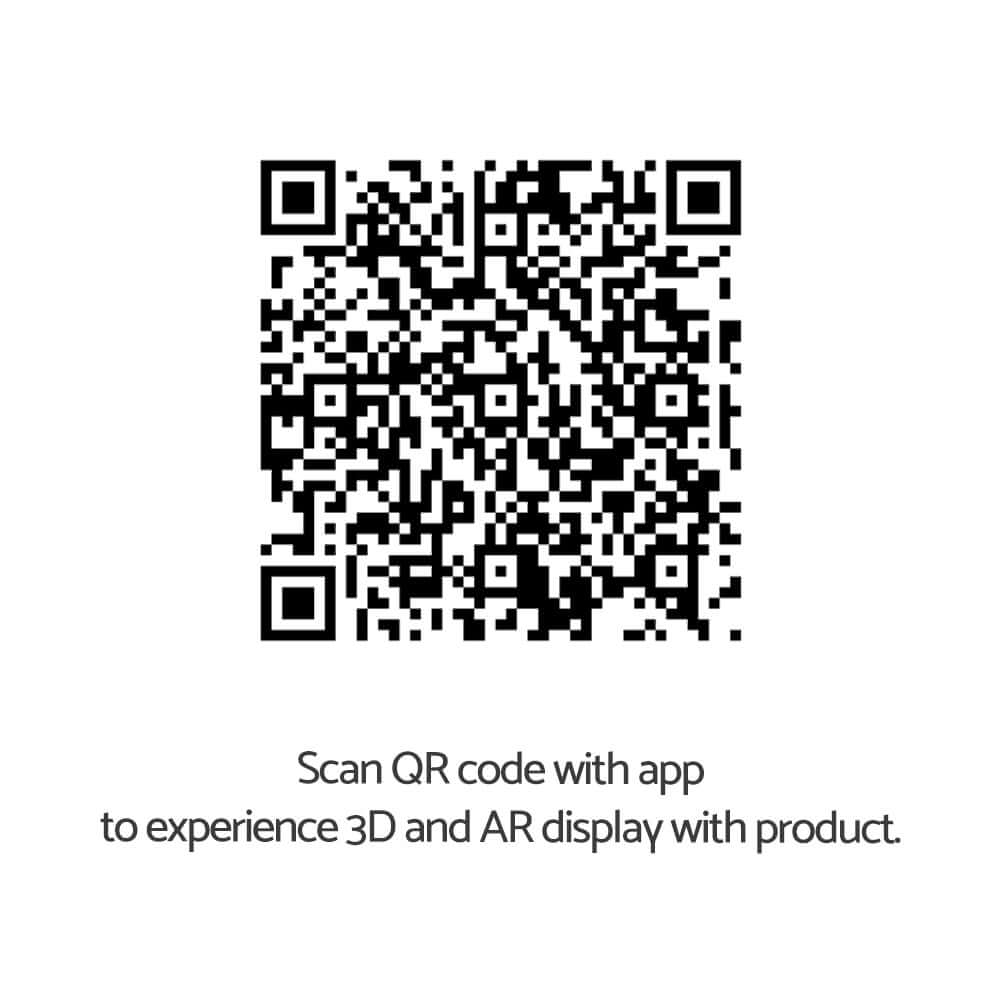 QR code for 3D and AR display of product