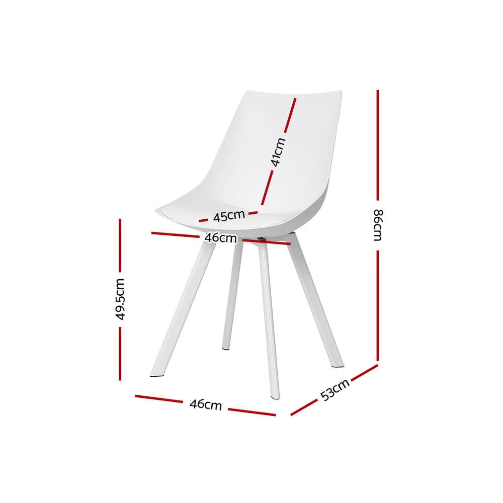 DSZ Product, feed-cond-new, feed-sl-DSZ Freight Payable, newArtiss Dining Chairs Set Of 2 Pu Leather Plastic Metal White - Premium Furniture > Outdoor > Outdoor Chairs from Artiss ! Shop Online Buy Now at S & D's Value Store Family Business Best Customer ServiceDSZ Product, feed-cond-new, feed-sl-DSZ Freight Payable, new