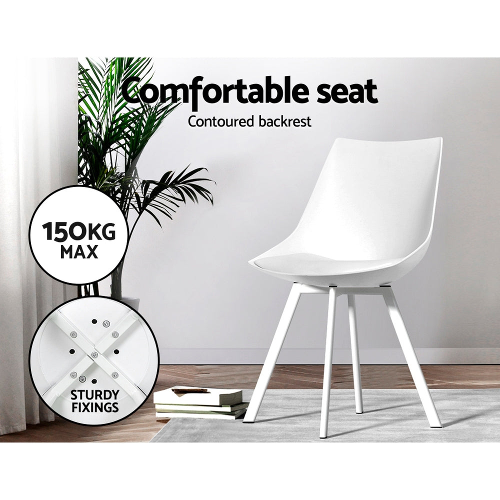 DSZ Product, feed-cond-new, feed-sl-DSZ Freight Payable, newArtiss Dining Chairs Set Of 2 Pu Leather Plastic Metal White - Premium Furniture > Outdoor > Outdoor Chairs from Artiss ! Shop Online Buy Now at S & D's Value Store Family Business Best Customer ServiceDSZ Product, feed-cond-new, feed-sl-DSZ Freight Payable, new