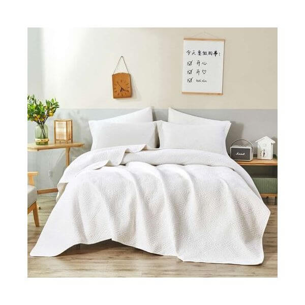 DSZ Product, feed-cond-new, feed-sl-DSZ Freight Payable, newDiamond White 100% Cotton Quilted 3 Pcs Bedspread Coverlet Set Queen - Premium Home & Garden > Bedding > Quilts & Duvets from Classic Quilts ! Shop Online Buy Now at S & D's Value Store Family Business Best Customer ServiceDSZ Product, feed-cond-new, feed-sl-DSZ Freight Payable, new