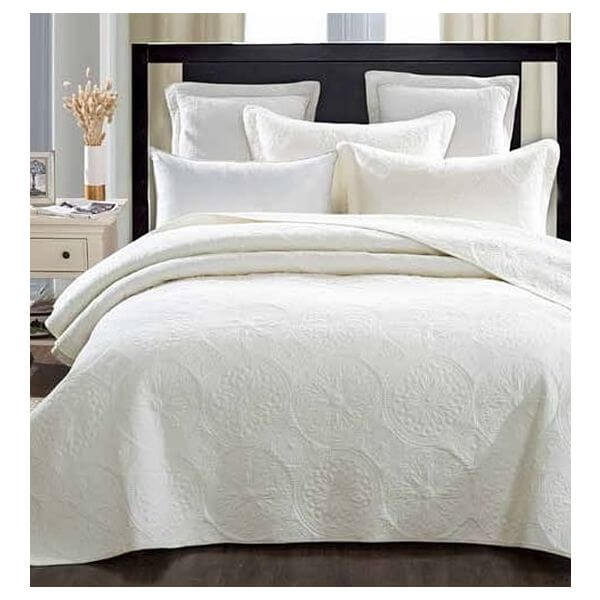 DSZ Product, feed-cond-new, feed-sl-DSZ Freight Payable, newElegant Ivory 100% Cotton Quilted 3 Pcs Bedspread Coverlet Set King - Premium Home & Garden > Bedding > Quilts & Duvets from Classic Quilts ! Shop Online Buy Now at S & D's Value Store Family Business Best Customer ServiceDSZ Product, feed-cond-new, feed-sl-DSZ Freight Payable, new