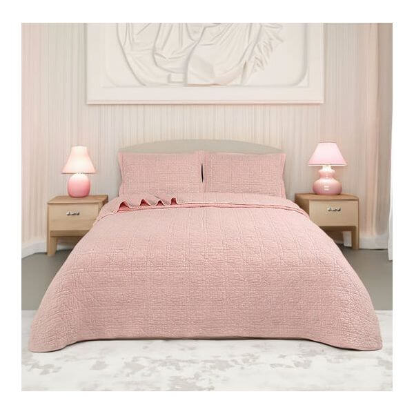 DSZ Product, feed-cond-new, feed-sl-DSZ Freight Payable, newCrystal Rose 100% Cotton Quilted 3 Pcs Bedspread Coverlet Set King - Premium Home & Garden > Bedding > Quilts & Duvets from Classic Quilts ! Shop Online Buy Now at S & D's Value Store Family Business Best Customer ServiceDSZ Product, feed-cond-new, feed-sl-DSZ Freight Payable, new