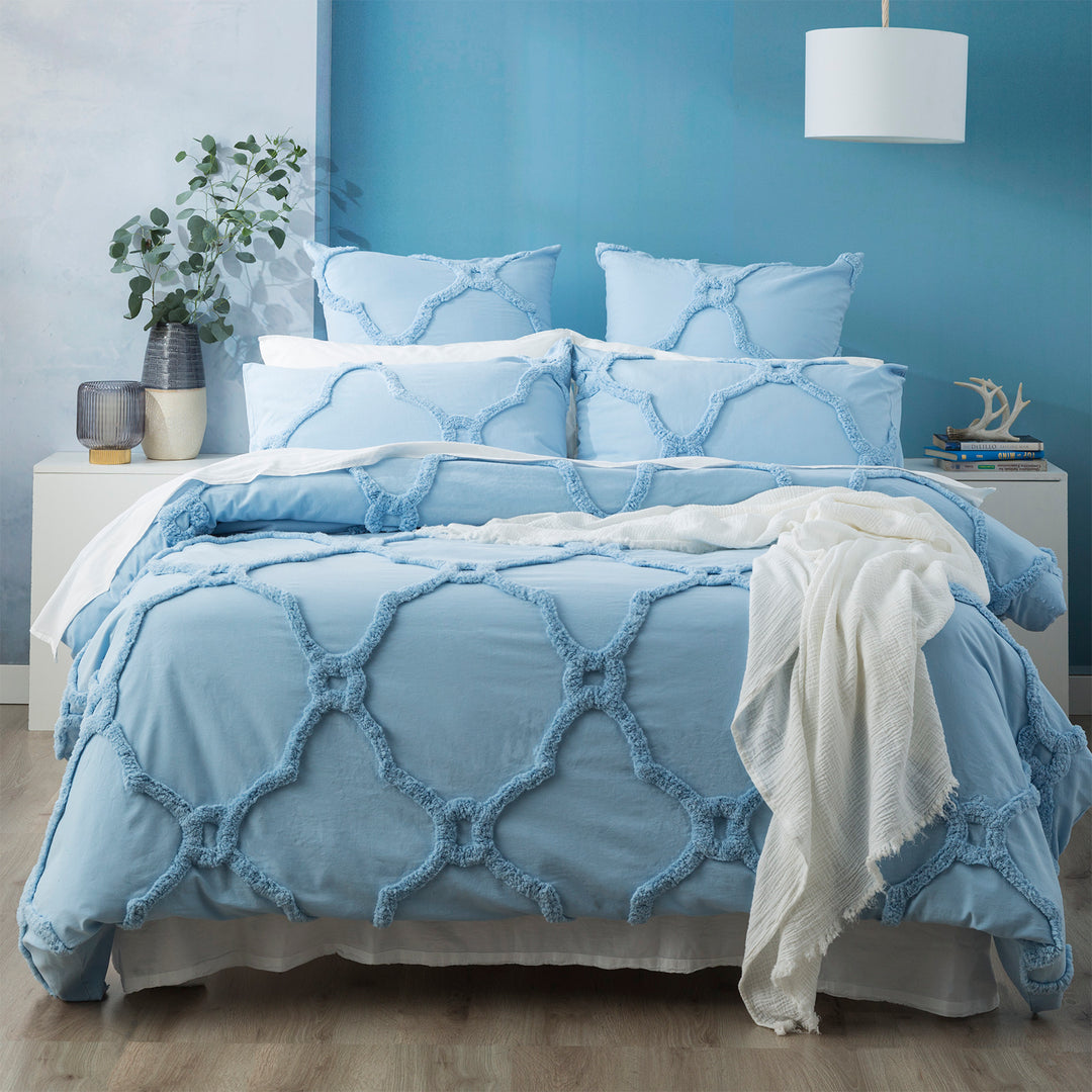 DSZ Product, feed-cond-new, feed-sl-DSZ Freight Payable, newMoroccan 100% Cotton Chenille Vintage Washed Tufted Sky Quilt Cover Set By Renee Taylor King - Premium Home & Garden > Bedding > Quilts & Duvets from Renee Taylor ! Shop Online Buy Now at S & D's Value Store Family Business Best Customer ServiceDSZ Product, feed-cond-new, feed-sl-DSZ Freight Payable, new