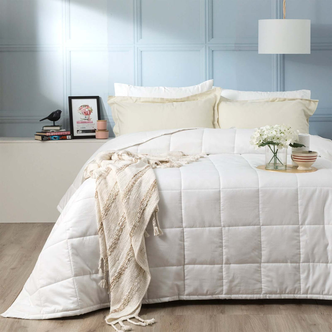 DSZ Product, feed-cond-new, feed-sl-DSZ Freight Payable, newChecks 500 Tc Cotton Jacquard White Comforter Set By Ddecor Home King - Premium Home & Garden > Bedding > Quilts & Duvets from Ddecor Home ! Shop Online Buy Now at S & D's Value Store Family Business Best Customer ServiceDSZ Product, feed-cond-new, feed-sl-DSZ Freight Payable, new